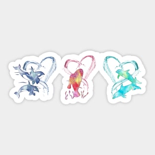 Trio D'Amour de Mer Sticker